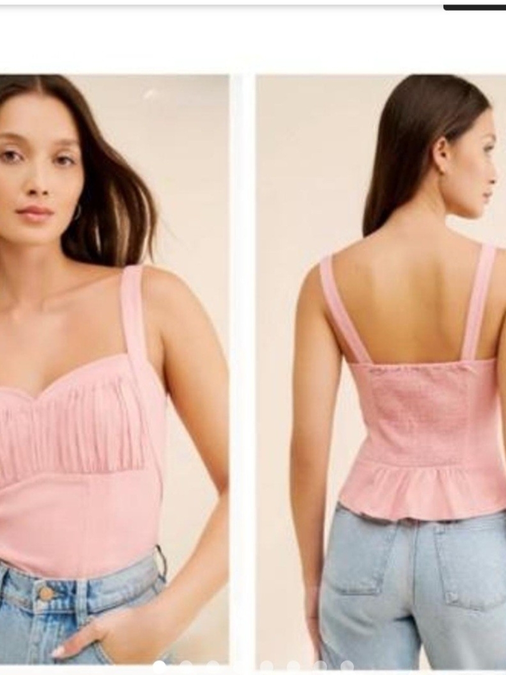 Free People Blush Pink Sweetheart Peplum Camisole Corset In Mellow Blossom